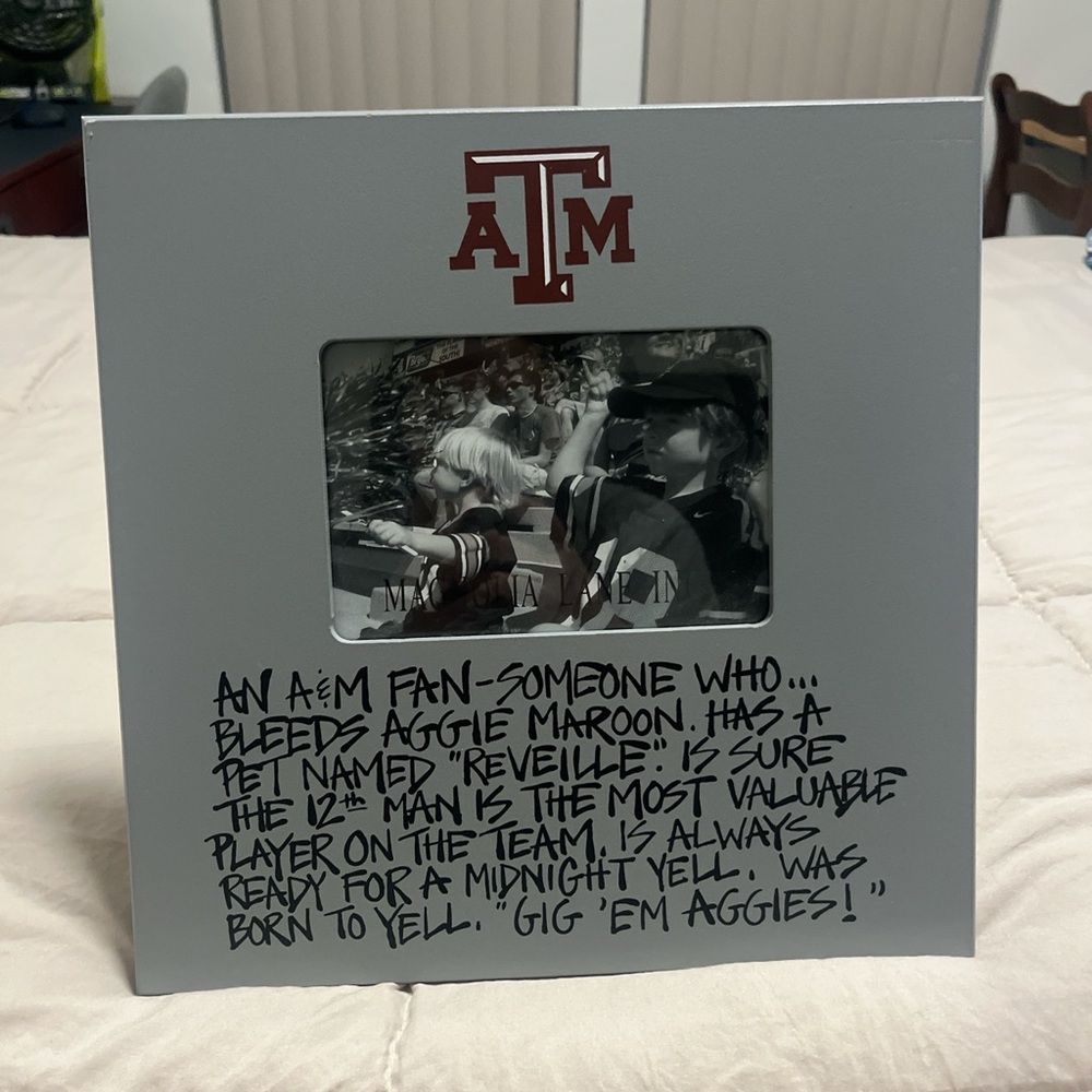 Texas A&M Maroon and Gray Picture Frame